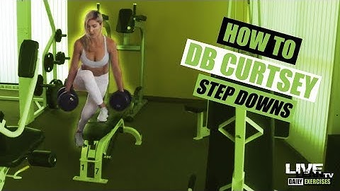 How To Do DUMBBELL CURTSEY STEP DOWNS | Exercise Demonstration Video and Guide