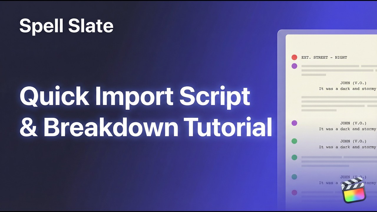 How to Import Scripts into Spell Slate (FDX, PDF, or Paste) - YouTube