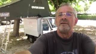 Piaggio Ape with Rooftop tent Overzone