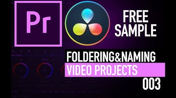 How to organize footage, folders for videos (free Resolve and After Effects project)