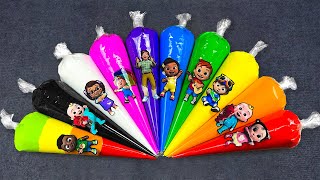Cocomelon Piping Bags Slime Asmr With Jj, Tomtom, Yoyo, Cody & Friends More Fun