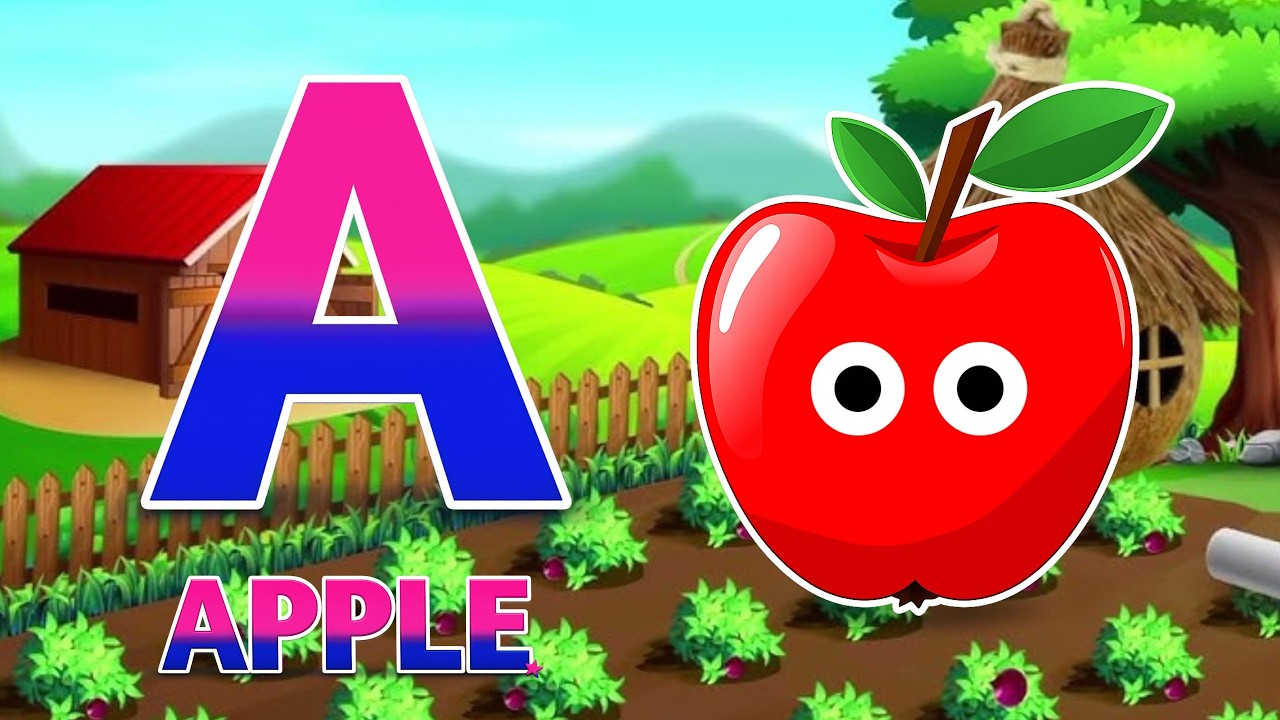 Phonics Song 2 with TWO Words in 3D A For Apple🍎🍏 ABC Alphabet Songs ...