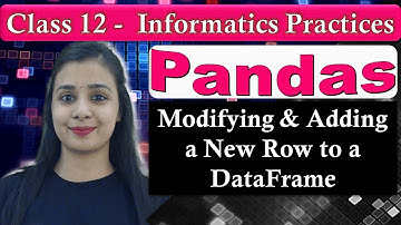 Pandas DataFrame - Modifying & Adding a New Row to a DataFrame | CBSE Class 12 - IP