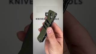 QSP Knife Ripley QS160 C1 Stonewashed 14C28N Olive Green Black G10, pocket knife, Keanu Alfaro desig