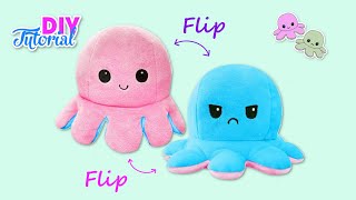 FLIP OCTOPUS DIY How to make the VIRAL REVERSIBLE OCTOPUS IN TIK TOK free TEMPLATES Easy tutorial