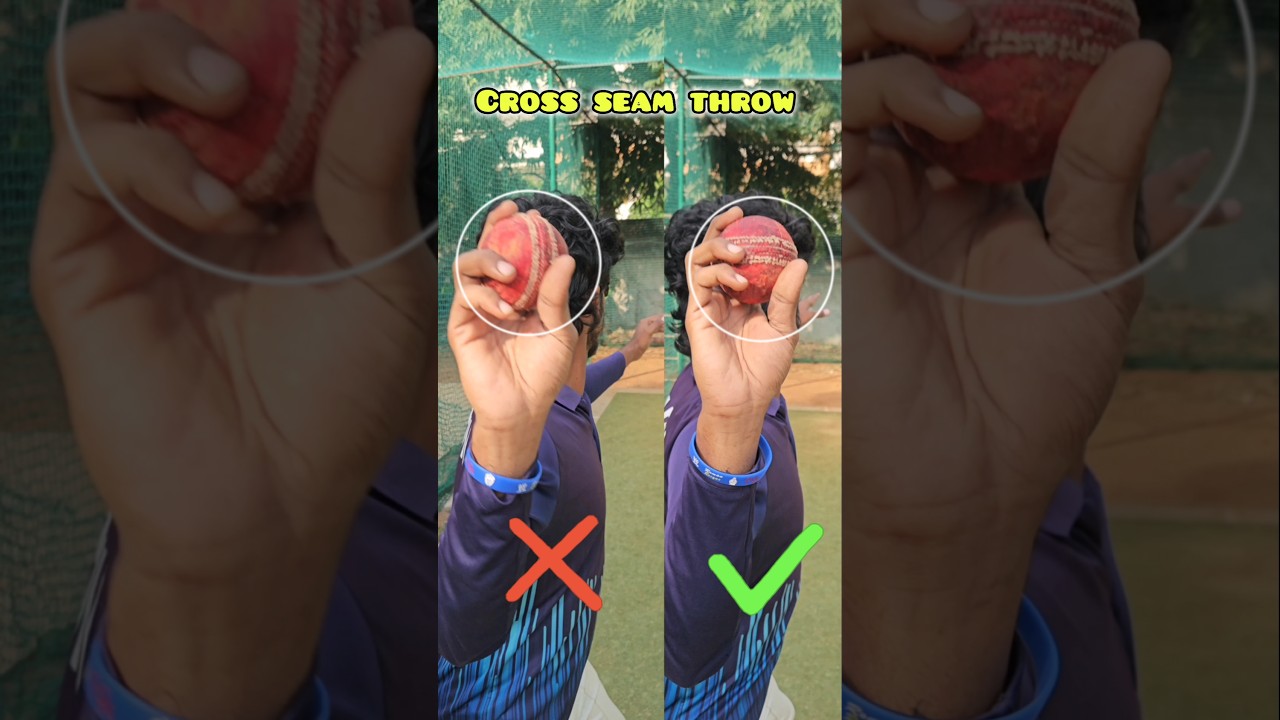 Cricket Fielding Secret!Master the Cross Seam for Better Control& Accuracy!