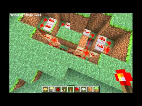 [Minecraft TUT] sehr kompakte versteckte piston Falltür / Trapdoor