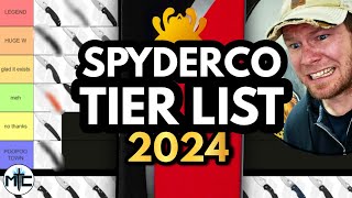 SPYDERCO KNIFE TIER LIST 2024  Ranking The BEST And WORST Spyderco Folding Knives!