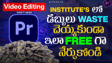 Premiere Pro Full Beginner Course in Telugu 2025 | Learn Professional Video Editing in Telugu - Free