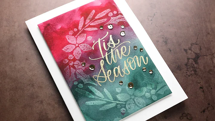 EASY Emboss Resist Watercolor - Festive Holiday Ca...