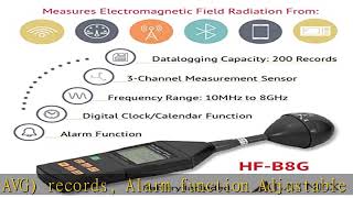 RF EMF Meter HF-B8G High Frequency 10Mhz-8Ghz. Measures Wide-Range Electromagnetic Radiation from C