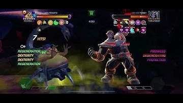 MCoC Mojo vs Deathless Thanos on node 38 (ebb flow knock down, right back at it)