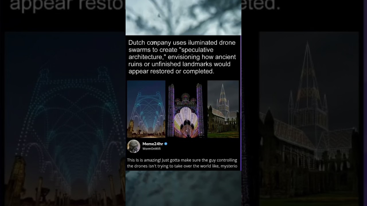 Dutch company uses iluminated drone swarms to create