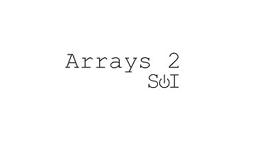 Arrays 2 - Array Manipulation