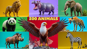 Zoo Animal Sounds Song | Nursery Rhyme for Kids - Learn Animal Names and Sounds