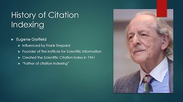 Citation Indexing: History and Beyond