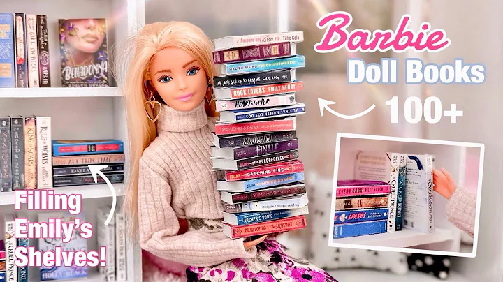 Making 100+ Barbie Doll Books - Filling Up Emily's Bookshelves For Her Library - DIY Mini Books