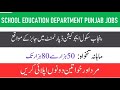 Punjab Education Department new jobs 2025 //latest jobs//Pakistan government jobs #jobs #punjabjobs
