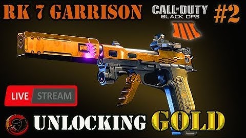 COD BLACK OPS 4 - (RK 7 GARRISON) PISTOL - UNLOCKING "GOLD" CAMO (LIVE) PART 2 (EASY HEAD SHOTS?)