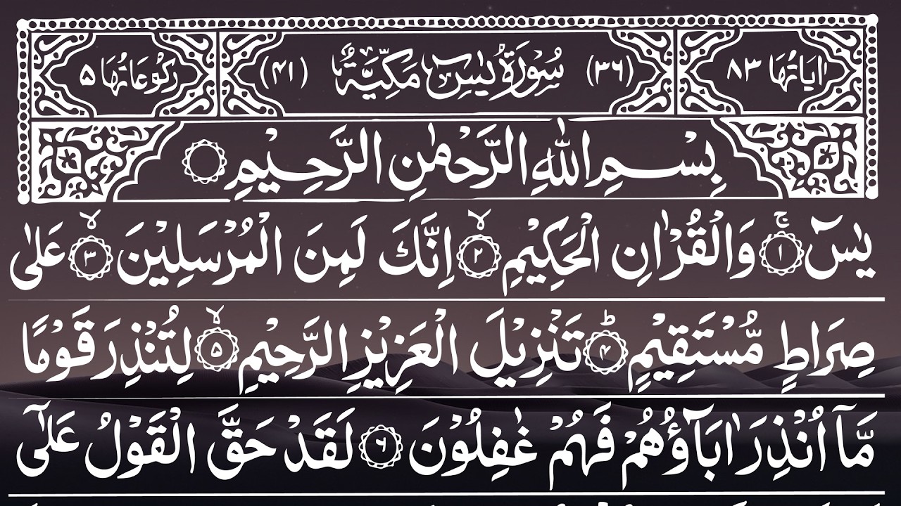 Surah Yaseen Surah Rahman | Best Qur'an Recitation | Surah Yasin Tilawat | Full Arabic text HD 018