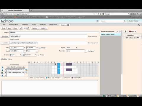 Scheduling Meeting Rooms in Zimbra 8
