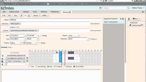 Scheduling Meeting Rooms in Zimbra 8