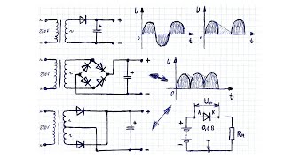 Разновидности схем диодных выпрямителей для блока питания, описание работы, достоинства и недостатки