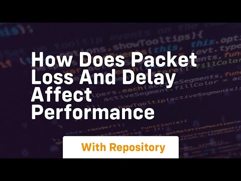 How does packet loss and delay affect performance