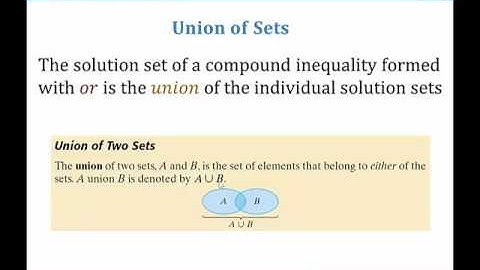 Math 103 - Section 9.1: Compound Inequalities