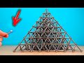 I MADE A GIANT PYRAMID WITH 1000 MAGNETS AND BALLS!