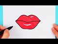 How to draw a lips easy | Drawing and coloring lips