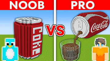 NOOB vs PRO: COCA COLA House Build Challenge in Minecraft