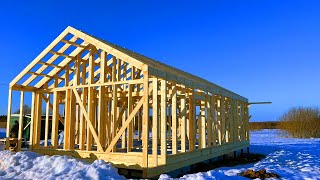 We built the most affordable frame house Step by step construction process!!!