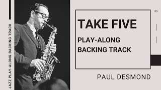 TAKE FIVE (Paul Desmond) | Jazz Play-Along Backing Track