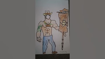 How to draw pirate flag .