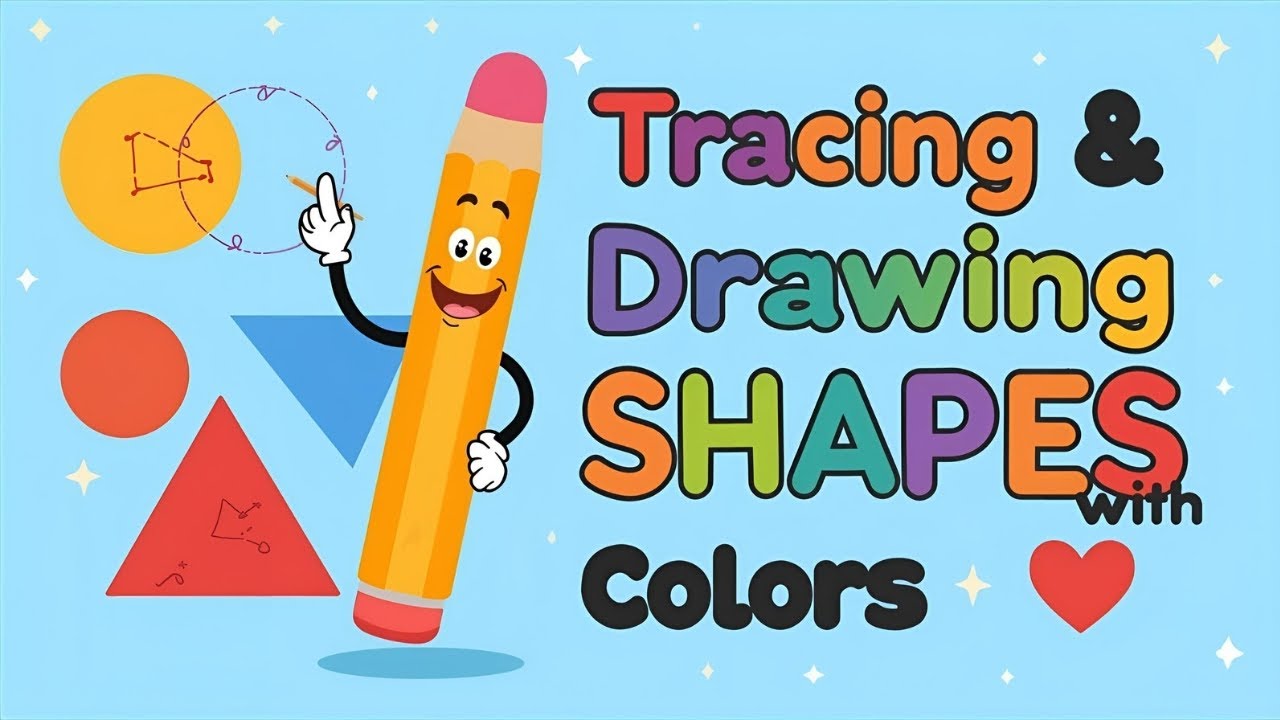 Toddlers learning video|Drawing Shapes with Colors |Learning for Kids ...