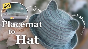 $2 WALMART PLACEMAT INTO A HAT 【DIY Vlog】Making of a Bowler Style Hat From a Placemat