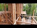 Ep 2 survival challenge150 days to build a 2storey villa with bushcreaft bamboo  leave the city