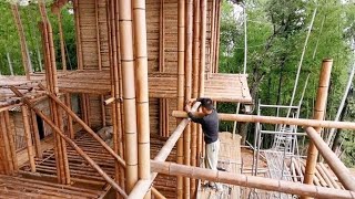 Ep 2: Survival challenge/150 days to build a 2-storey villa with Bushcreaft bamboo | Leave the city