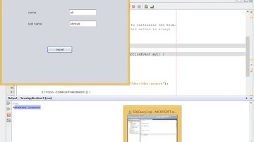 connectivity sql server with java gui  in Urdu