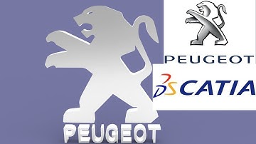 CATIA V5 tutorial|PEUGEOT logo design with sketch tracer