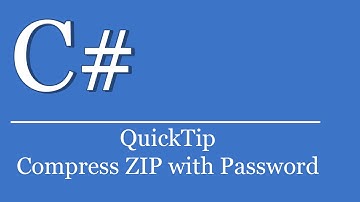 QuickTip #144.4 - C# Visual Studio .NET Tutorial - Compress Folder to ZIP | Password Protection