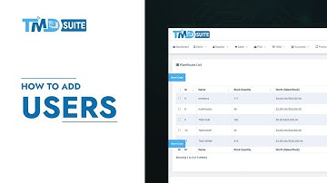 How to add users - TmdSuite ERP
