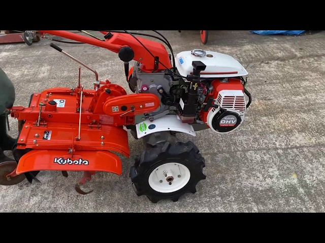 セル付き 耕運機 クボタT1-60s - YouTube
