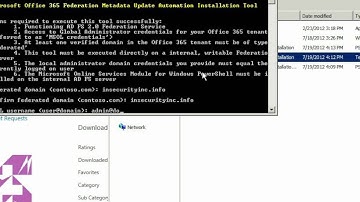 Configuring Single Sign On for Office 365