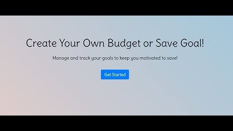 Budget and Save Tracker - CS50x Final Project