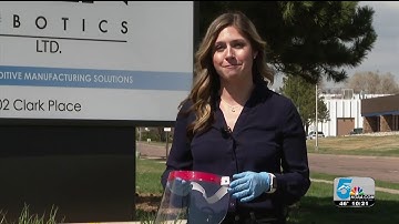 Titan Robotics using 3D printing to make face shields