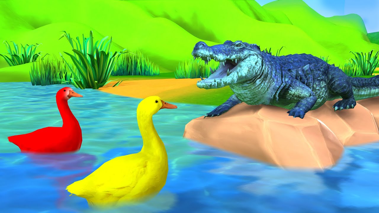 foolish-crocodile-and-clever-ducks-popular-telugu-stories-foolish