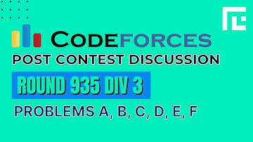 Codeforces Round 935 (Div 3) | Video Solutions - A to F | by Raghav Goel | TLE Eliminators