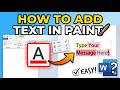 How to Add Text in Paint | How to Use the Text Tool | How to Type and Format Text in Microsoft Paint